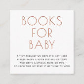 Niedliche Boho Rainbow Book Request Baby Showkarte Begleitkarte (Vorderseite)