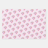 Niedliche Boho Regenbogen zeichnend Wrapping Paper Geschenkpapier Set (Vorderseite 3)