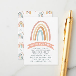 Niedliche Boho Regenbogenbücher für Baby Begleitkarte