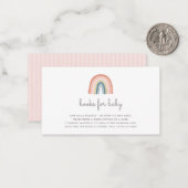 Niedliche Boho Regenbogenbücher für Baby Shower Co Mitteilungskarte (Vorderseite/Rückseite Beispiel)
