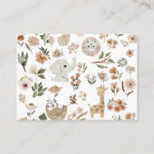 Niedliche Boho Safari Anamials Bücher für Baby Begleitkarte (Rückseite)