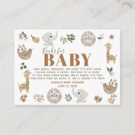 Niedliche Boho Safari Anamials Bücher für Baby Begleitkarte