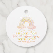 Niedliche Boho Whimsical Rainbow Girl Baby Dusche Geschenkanhänger (Vorderseite)