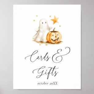 Niedliche Boo Halloween Karten und Geschenke Kinde Poster