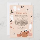 Niedliche Boo Halloween Kinderdusche Dankeskarte (Vorderseite)