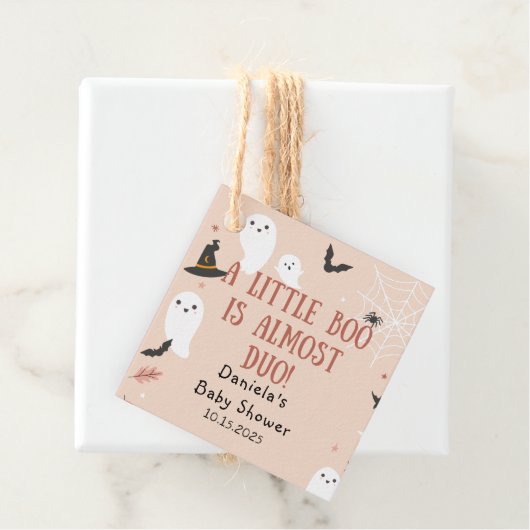 Niedliche Boo Halloween Kinderdusche Geschenkanhänger (Beispiel)