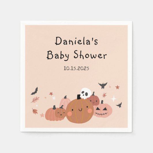 Niedliche Boo Halloween Kinderdusche Serviette (Vorderseite)