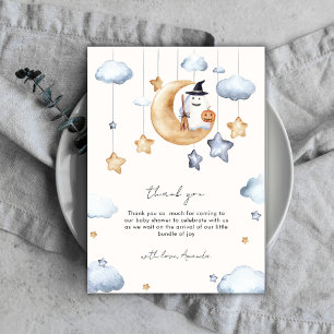 Niedliche Boo Moon Stars Kinderdusche Dankeskarte