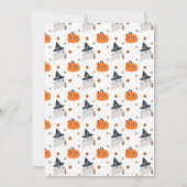 Niedliche Boo Pumpkin und Ghost Baby Dusche Einladung (Rückseite)