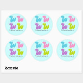 Niedliche Bookworm Buchzeichen Quartet Stickers (Blatt)