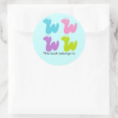 Niedliche Bookworm Buchzeichen Quartet Stickers (Tasche)