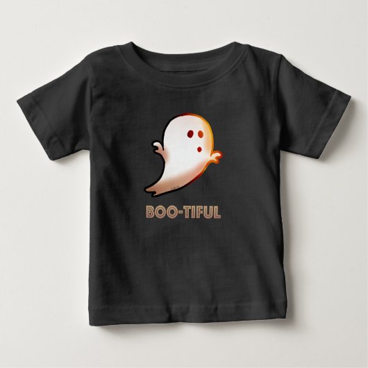 Niedliche boomreiche Halloween-Geisterkunst Baby T-shirt (Vorderseite)
