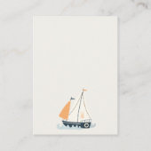 Niedliche Bootsbootbücher für Babydusche Begleitkarte (Rückseite)