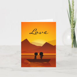 Niedliche Bootstour Lucca LIEBE Valentinstag Feiertagskarte