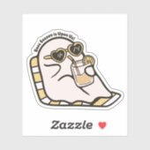 Niedliche Booz-Saison ist auf Uns Ghost Halloween Aufkleber (Blatt)