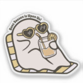 Niedliche Booz-Saison ist auf Uns Ghost Halloween Aufkleber (Vorderseite)