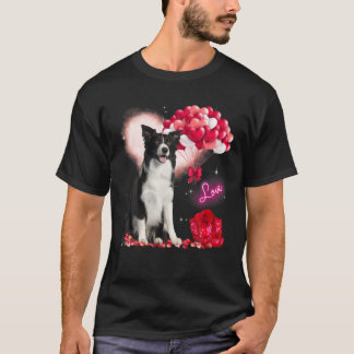 Niedliche Border Collie Ballon Herzlich Willkommen T-Shirt