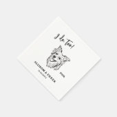 Niedliche Border Collie Dog Wedding Serviette (Ecke)
