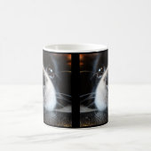 Niedliche Border Collie Nose Nah-up Kaffeetasse (Mittel)