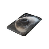 Niedliche Border Collie Nose Schließen Badematte (Schrägansicht)