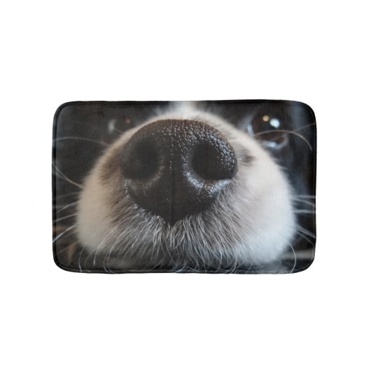 Niedliche Border Collie Nose Schließen Badematte (Vorderseite)