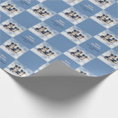 Niedliche Border Collie Welpen im Schnee Welpen We Geschenkpapier (Ecke)