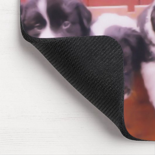 Niedliche Border Collie Welpen Mousepad (Ecke)