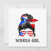 Niedliche Boricua Girl Puerto Rico Flag (Vorderseite)