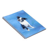 Niedliche Boston-Terrier-Welpen-Malerei Notizblock (Rechte Seite)