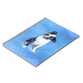 Niedliche Boston-Terrier-Welpen-Malerei Notizblock (Linke Seite)