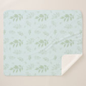 Niedliche botanisch-grüne Blätter Sherpadecke (Vorderseite (Horizontal))