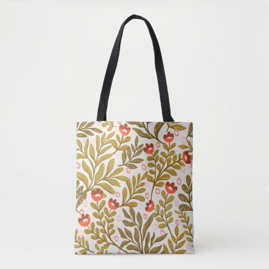Niedliche botanische Elementmuster Ästhetik Tasche (Vorderseite)
