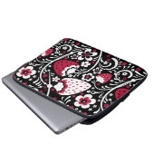 Niedliche botanische Erdbeere Fields Khokhloma Mus Laptopschutzhülle (Vorne Knopf)