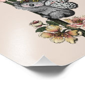 Niedliche botanische Koala Beary Watercolor Illust Fotodruck (Ecke)