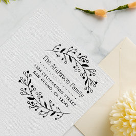 Niedliche botanische Krängungsbenutzerdefinierte R Gummistempel