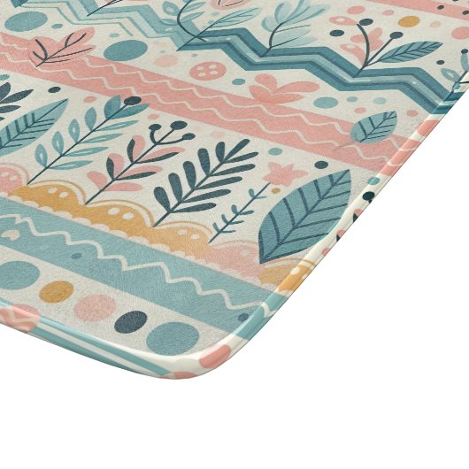 Niedliche botanische Küche Schneidebrett (Ecke)