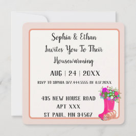 Niedliche botanische Moderne Minimalistische Hausw Einladung