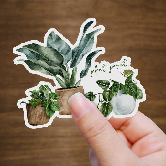 Niedliche botanische Pflanze Parent Vinyl Sticker