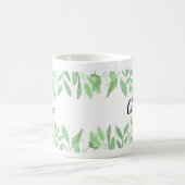 Niedliche botanische Watercolor-Namen-Tasse Kaffeetasse (Mittel)