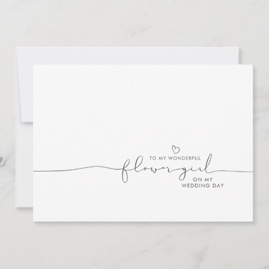 Niedliche Botschaft an mein Blumenmädchen (Vorderseite)