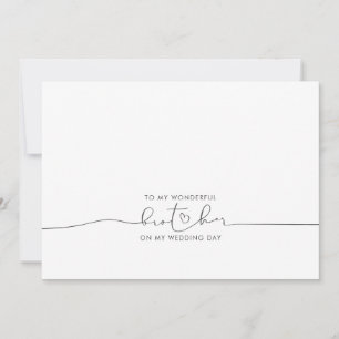 Niedliche Botschaft an meinen Bruder bei Hochzeite