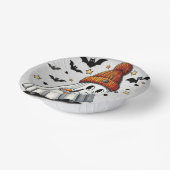 Niedliche Bougie Tricker Behandlung Halloween Ghos Pappteller (Gewinkelt)