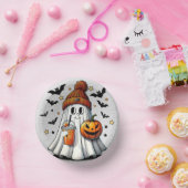 Niedliche Bougie Tricker Behandlung Halloween Ghos Pappteller (Party)