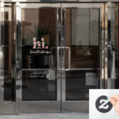 Niedliche Boutique Geschäftszeiten Fensteraufkleber (Büro Tür)