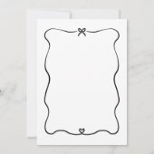 Niedliche Bow-Herzinsuffizienz Einladung (Rückseite)