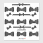 Niedliche Bow-Krawatte, kundenspezifisch geschnitt Aufkleber (Blatt)