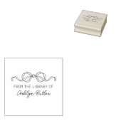 Niedliche Bow Personal Library Book Briefmarke Gummistempel (Stempel)