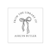 Niedliche Bow Personal Library Book Briefmarke Gummistempel (Prägung)