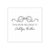 Niedliche Bow Personal Library Book Briefmarke Gummistempel (Prägung)