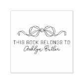 Niedliche Bow Personal Library Book Self-Inking Br Permastempel (Design)